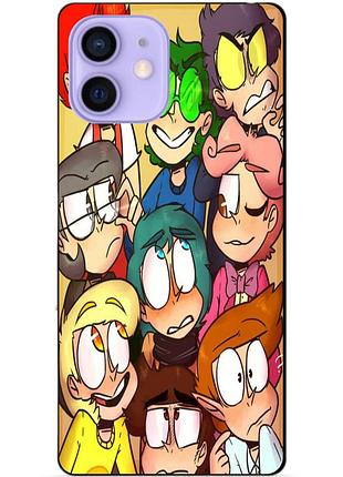 Силиконовый чехол бампер для iphone 12 mini с рисунком 13 карт