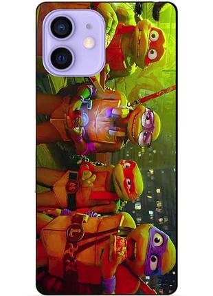 Силиконовый чехол бампер для iphone 12 mini черепашки ниндзя