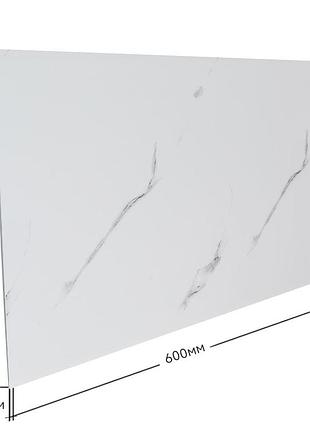 Стінова самоклеюча рет плитка білий мармур 600*300*2 mm