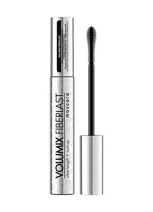 Туш для вій eveline cosmetics volumix fiberlast curl up mascara подовжувальна, чорна, 9 мл, розпродаж залишків.