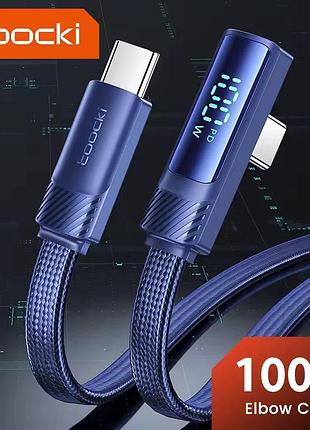 Кабель угловой 90 градусов 2м 100w essagertype-c-type-c pd 100w (20v/5a) быстрая зарядка macbook apple iphone