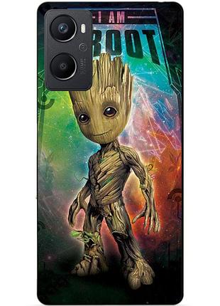 Силіконовий чохол бампер для oppo a96 з малюнком groot грут стражі галактики