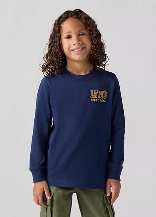 Лонгслів levis з довгим рукавом high peaks для хлопчиків синій (421 pvu blue k (110 (5a))