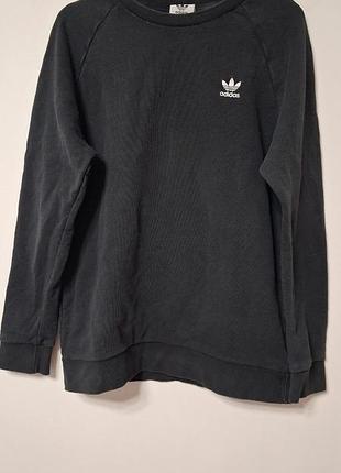 Толстовка реглан кофта чоловіча чорна adidas, розмір m.