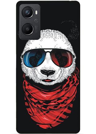 Силиконовый чехол бампер для oppo a96 с рисунком панда