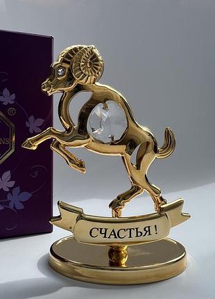 Фигурка со стразами swarovski барашек овен 8,5 см 1602582