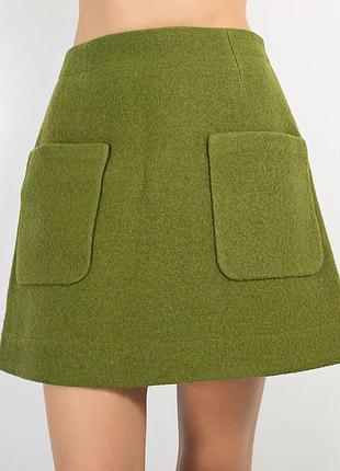 Шерстяна вовняна міні спідниця юбка cos