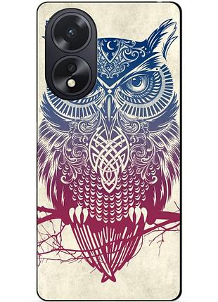 Силіконовий чохол бампер для oppo a18 з малюнком сова
