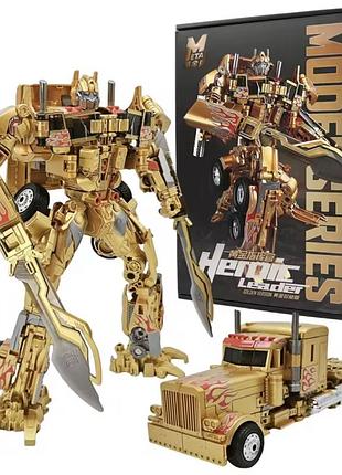 Колекційна фігурка трансформер optimus prime heroic leader golden version transformers золотий оптімус прайм