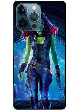Силіконовий чохол бампер для iphone 12 pro з малюнком гамора стражі галактики gamora