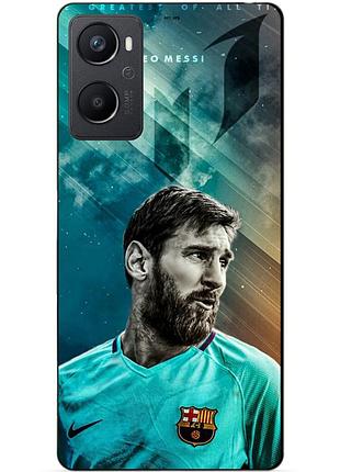Силиконовый чехол бампер для oppo a96 с рисунком leo messi месси
