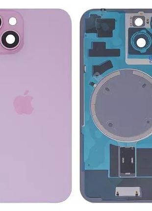 Задняя крышка apple iphone 15, с стеклом камеры, розовый