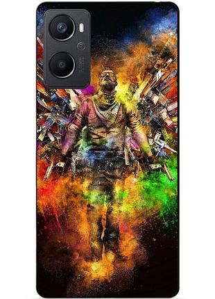 Силиконовый чехол бампер для oppo a96 с рисунком воин контр-страйк counter-strike