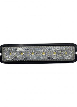 Габарит з функцією стробоскоп-мигалки 6 led 12-24в білий