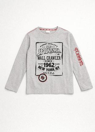 Лонгслив spider-man piazza italia для мальчика серый 7-8 лет (124 см) (pit1501 347 grey)