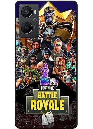 Силиконовый чехол бампер для oppo a96 с рисунком фортнайт fortnite