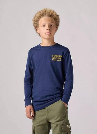 Лонгслів levis з довгим рукавом high peaks для хлопчиків синій (421 pvu blue j (152 (12a))