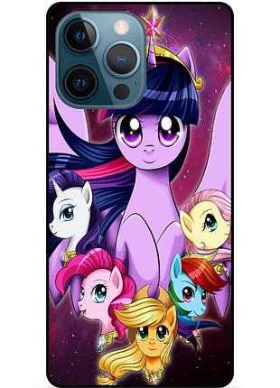 Силиконовый бампер чехол для iphone 12 pro с рисунком пони my little pony