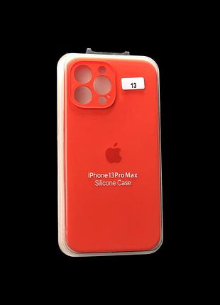 Чохол силіконовий для iphone 13promax silicone case orig full camera no13 pumpkin 4you