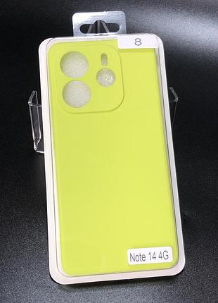 Чохол силіконовий для телефону xiaomi redmi note 14(4g) 163 mm global version silicone orig full no8 yellow 4you