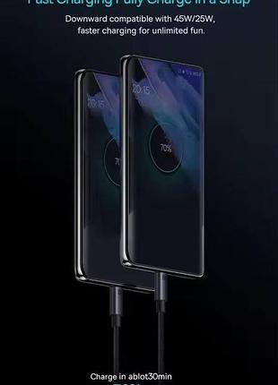 Baseus кабель 2м pd 100w fast charging type-c - type-c быстрая зарядка macbook apple iphone samsung galaxy 5