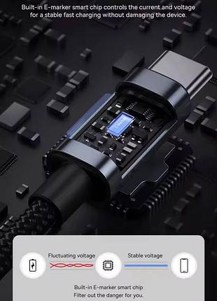 Baseus кабель 2м pd 100w fast charging type-c - type-c быстрая зарядка macbook apple iphone samsung galaxy 9