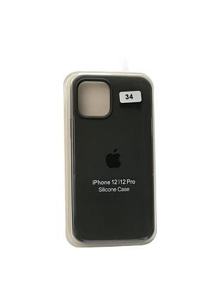 Чохол силіконовий для iphone 12 silicone case orig full no34 pebble 4you