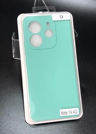 Чехол силиконовый для телефона xiaomi redmi note 14(4g) 163mm global version silicone orig full №9 azure 4you