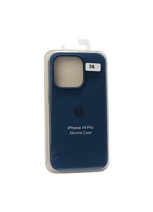 Чохол силіконовий для iphone 14pro silicone case orig full no36 saphire 4you