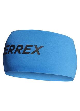 Повязка на голову adidas terrex унисекс синий (he1740 blue zll osfy (универсальный))