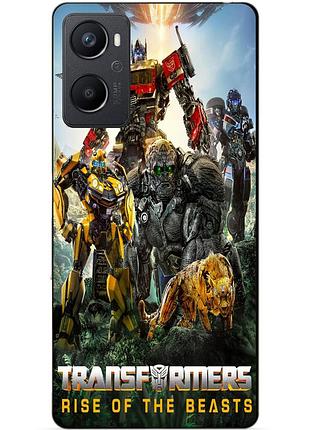 Силиконовый чехол бампер для oppo a96 звероботы трансформеры transformers