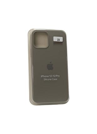 Чохол силіконовий для iphone 12 silicone case orig full no23 grey 4you
