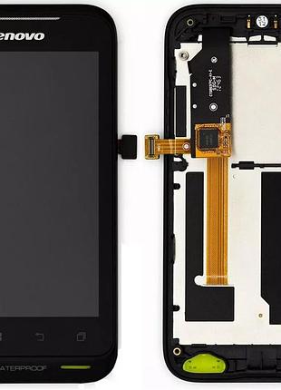 Дисплей lenovo a660 с тачскрином и рамкой черный