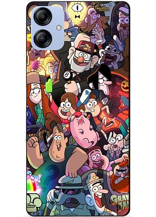 Силиконовый бампер чехол для samsung a04e с рисунком gravity falls гравити фолз