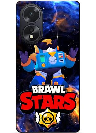 Силиконовый чехол бампер для oppo a18 с героем космический бравл вольт