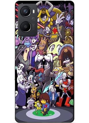 Силиконовый чехол бампер для oppo a96 с рисунком undertale андертейл