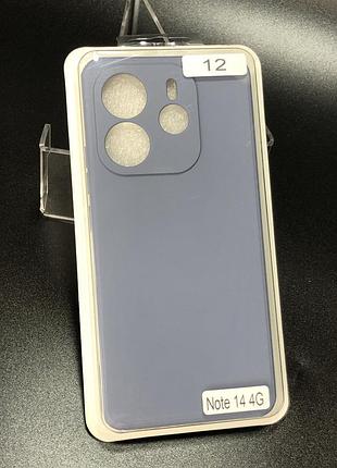 Чехол силиконовый для телефона xiaomi redmi note 14(4g) 164mm europe version silicone orig full №12 charcoal grey 4you