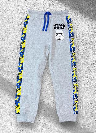Утепленные спортивные штаны star wars для мальчика piazza italia серый (pit1501 204 grey 124 (7-8 лет))