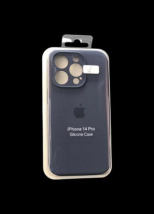 Чохол силіконовий для iphone 14pro silicone case orig full camera no8 dark blue 4you