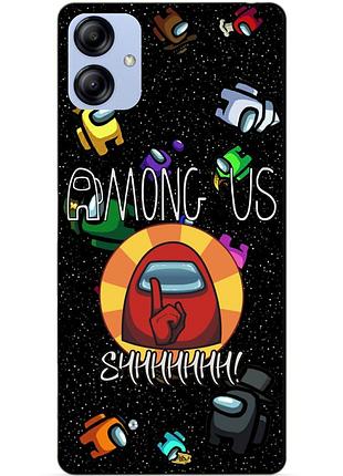 Силіконовий бампер чохол для samsung a04e з малюнком among us