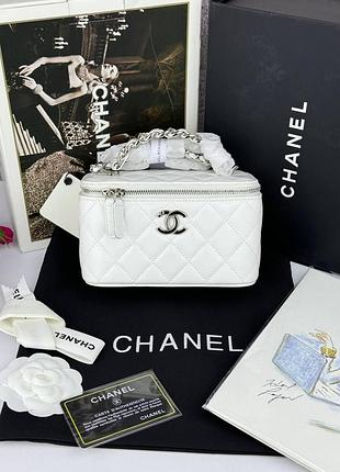 Chanel white silver (з дзеркалом) 17x11x8