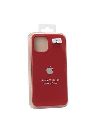 Чехол силиконовый для iphone 12 silicone case orig full №33 camelia white 4you