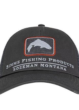 Кепка simms trout icon trucker carbon (12226-003-00)