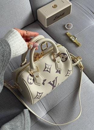 Louis vuitton speedy bandoulière 20 bicolor violet/beige 21 x 17 x 11