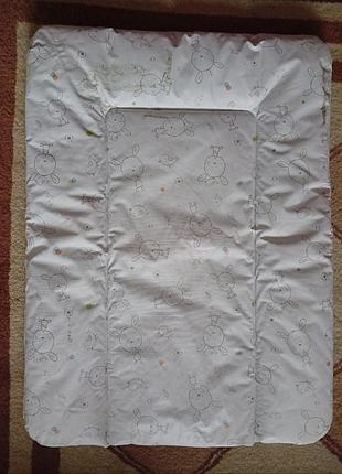 Матрац пеленальный, сповивальний на комод ceba baby 70*50 см м'який dream roll-over white