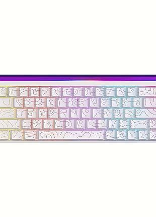 Механічна клавіатура ajazz nk68 з підсвіткою клавіш rgb білий