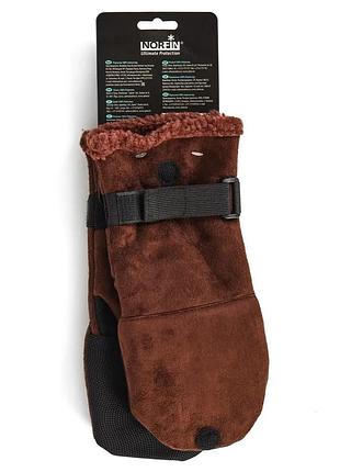Перчатки для рыбалки, перчатки-варежки norfin aurora ветрозащитные р.l 7
