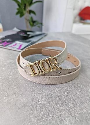 Ремінь жіночий dior вузький молочний є