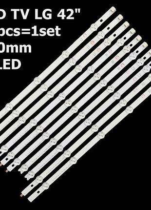 Led підсвітка tv lg 42" 42la6218-zd 42la616v-z 42la616v-zg 42la631v-zb 42ln5707-za 42ln610s-z 10шт. (original)