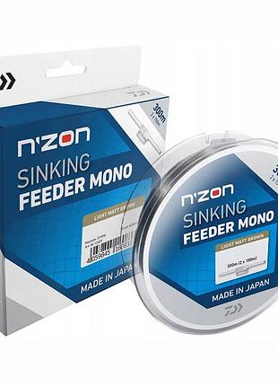 Леска daiwa n'zon sinking feeder mono brown 300m 5.72kg 0.28mm